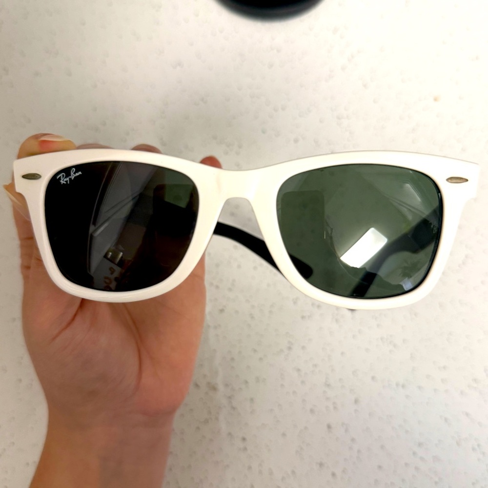 Ray Ban White Wayfarer Sunglasses